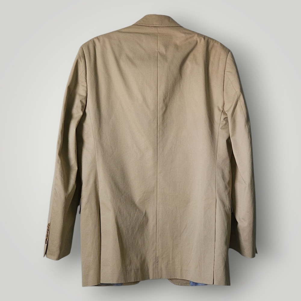 Tommy Hilfiger 38R Tan Cotton Blazer Coastal Grandpa‎ Smart Casual Spring - Picture 4 of 12